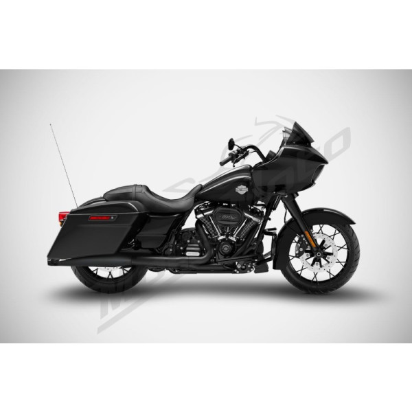 ZARD 4.33 Inches Slip-Ons Flat Mufflers Harley Davidson FLHR / FLHTC / FLHX / FLTRX 1450-1800cc 06-16