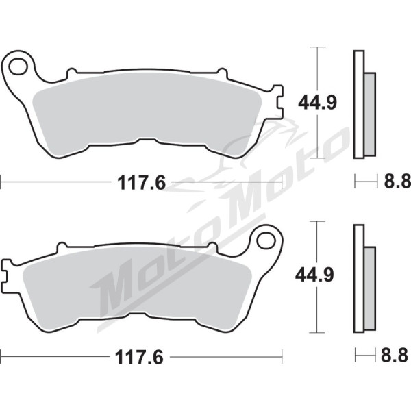 SBS HS Street Excel 828HS Sintered Front Brake Pads Honda / Suzuki 600-1800cc 04-18