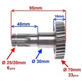 Transmisijos / pavarų dėžės velenas ATV 150cc JL1P57F 33T