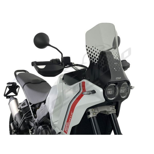WRS DU023F CAPONORD Windscreen Smoke Ducati Desert X 950 ABS 22-24