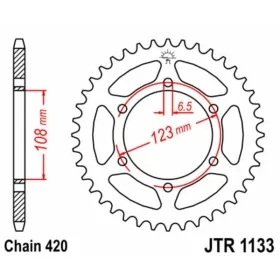 JT/JT Chain Kit 420HDR 11/59 Standard - Standard Rear Sprocket 1133 Aprilia / Derbi / Gilera 50cc 18-21