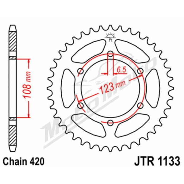 JT Grandinės komplektas 420HDR 11/59 1133 Aprilia / Derbi / Gilera 50cc 18-21