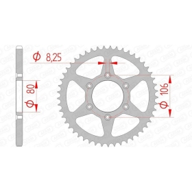 AFAM Steel Standard Rear Sprocket 520 45-49 teeth APRILIA SX / ETX / MX / RX / TUAREG 125cc 86-12