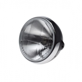 Universal chrome / black headlight 187MM