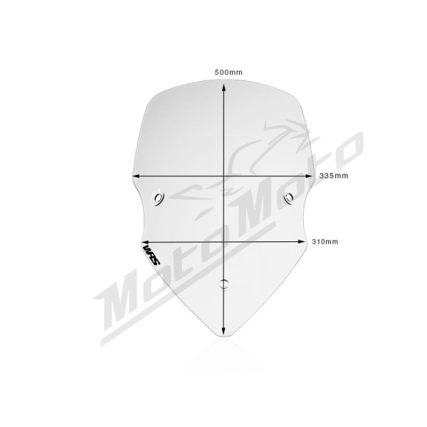 WRS INTERMEDIO Windscreen Clear Ducati Multistrada 950-1260cc 15-24