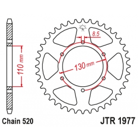 Rear sprocket JTR1977