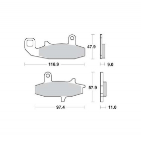 BRAKE PADS FERODO FDB606P / MCB597 STANDARD PLATINUM