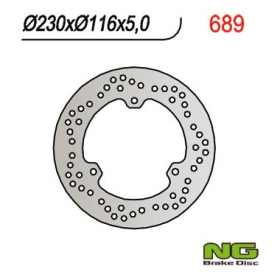 NG BRAKES Rear Fixed Brake Disc 230mm Italjet / MBK / Yamaha 125-250cc 00-08
