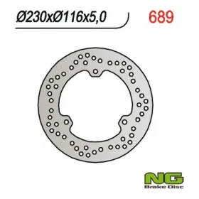 NG BRAKES Rear Fixed Brake Disc 230mm Italjet / MBK / Yamaha 125-250cc 00-08