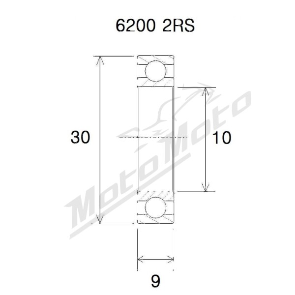 BLACK BEARING B3 Bearing 10x30x9 mm
