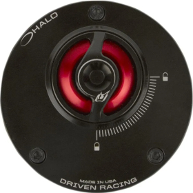 DRIVEN RACING HALO RAUDONAS ANODUOTO ALIUMINIO KURO BAKO DANGTELIS