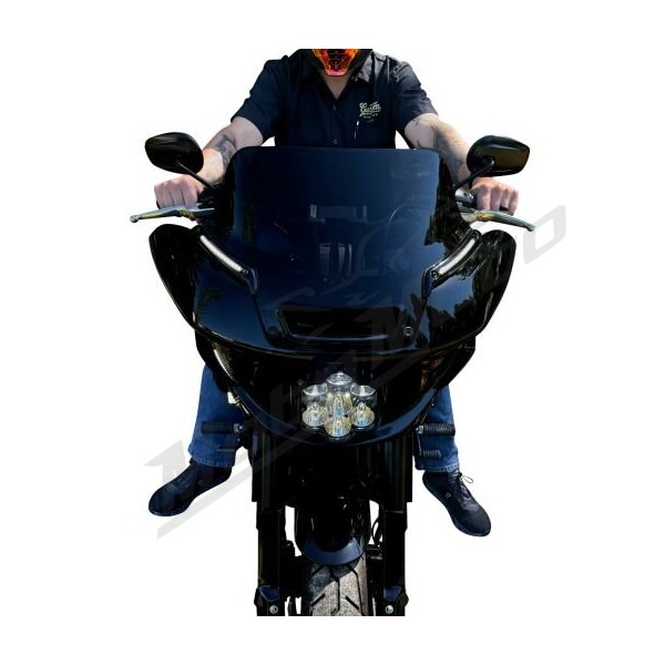 CUSTOM DYNAMICS Shark Demon™ 2 Performance LED Headlight Harley Davidson FXLRST 1923cc 22-24