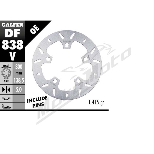 GALFER Brake Rotor Fixed Round Harley Davidson FLHR / FLHRXS / FLHT / FLHTCU 1690-1977cc 14-23
