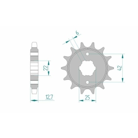 AFAM Steel Standard Front Sprocket 20502 - 530 17-18 teeth HONDA CB 550-750cc 70-77