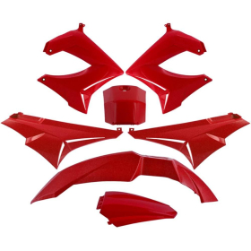 Plastikų Komplektas TNT Raudonas Derbi Senda R / SM 50, Gilera RCR / SMT 50 00-10