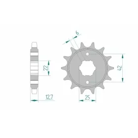 AFAM plieninė standartinė priekinė žvaigždutė 20502 - 530 17-18 dantukų HONDA CB 550-750cc 70-77