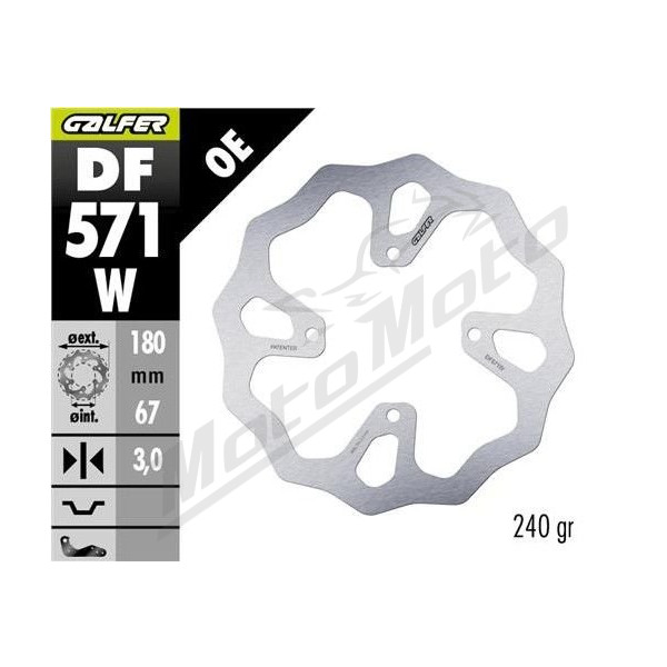 GALFER Rear brake disc Gas Gas / Husqvarna / KTM 65 2025>
