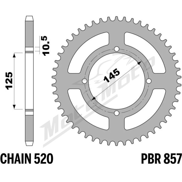 JT/PBR Grandinės komplektas sustiprintas 520X1R3 15/40 Yamaha XR 600 87-89