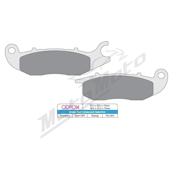 DP BRAKES ODP Organic Brake Pads Honda / Piaggio 50-125cc 05-14