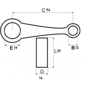 Connecting rod HONDA C50D 4T