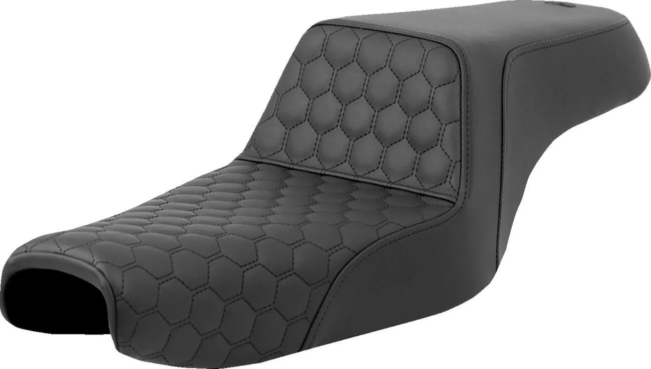SADDLEMEN Honeycomb Step-Up Seat Harley Davidson RH / XL 883-1250cc 04-22