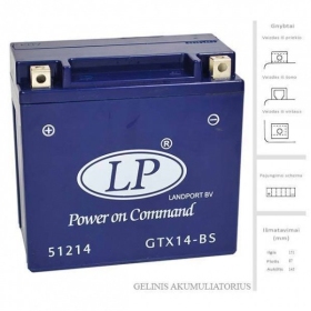 LANDPORT Accumulator 14 Ah 225A EN 12V LTX14-4