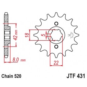 Front sprocket JTF431