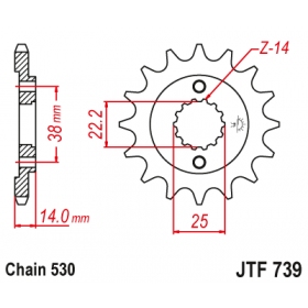 Front sprocket JTF739