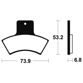 TECNIUM MX/ATV Sintered Metal Brake pads MOA255 Polaris Diesel / Magnum / Scrambler / Sportsman / Trail Blazer / Trail Boss / Xpedition / Xplorer 250-500cc 94-13