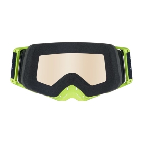 AMOQ Aster Motocross / Snow Goggles Black-HiVis (Mirrored Lens)