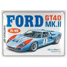 TIN SIGN FORD GT40 24H LE MANS 1966 30x40 