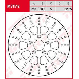 TRW Brake Rotor Front Fixed Harley Davidson XR / XLX / XLH / FXSTC / FXRS / FXDL / FLHTCU / FLHS 883-1340cc 80-00