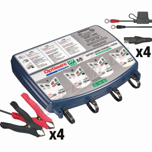 TECMATE OptiMate Lithium  LFP 4s 0.8A Quad Bank Battery Charger