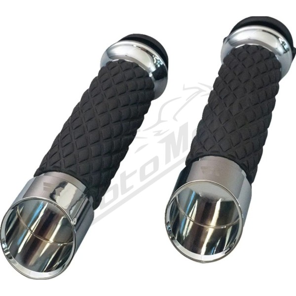 KHROME WERKS Edge Grips 25,4mm Harley Davidson FLDE / FLFBS / FLH / FLHC / FLHR / FLHT / FLTRT / FXBRS / FXST 1584-1868 08-25