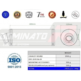 Duslintuvo bakelis Dominator Round KAWASAKI ZX7R 1996-2003