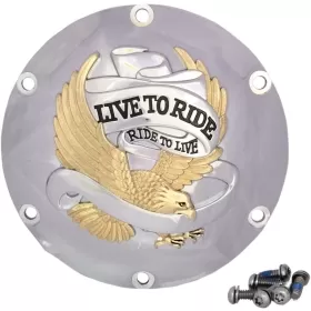DRAG SPECIALTIES Live To Ride Derby Cover Harley Davidson XL / XR 883-1200cc 04-22