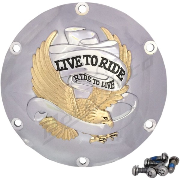 DRAG SPECIALTIES Live To Ride Derby Cover Harley Davidson XL / XR 883-1200cc 04-22