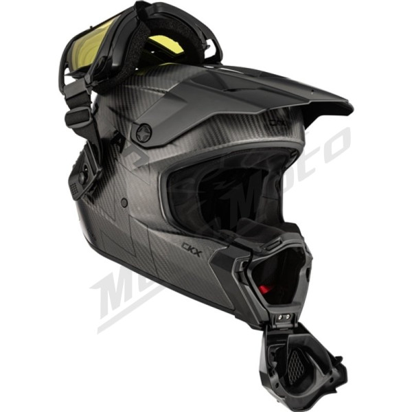 MX helmet CKX Titan AMS Matt Carbon + Heated Goggles