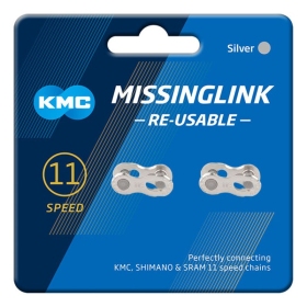 KMC grandinės sujungimas 11 greičių sidabrinė 2vnt