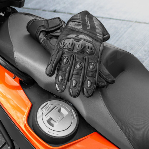 GARETH Touring Leather Gloves Black