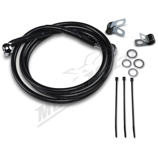 DRAG SPECIALTIES Extended Length Black Vinyl Brake Line Kit Harley Davidson FXD / FXDL / FXDS-CON / FXDWG 1200-1340cc 88-03