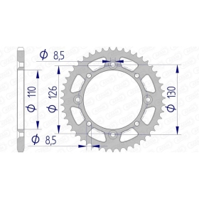 AFAM Aluminium Rear Sprocket 420 46-47 teeth