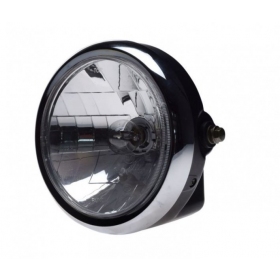 Universal chrome / black headlight 189MM