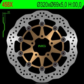 NG BRAKES 458X plūduriuojantis stabdžių diskas SUZUKI GSX / GSX-R / TL 600-1400 96-07