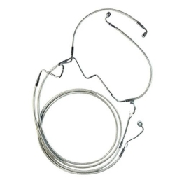 MAGNUM SHIELDING  ABS Front Lower Brake Line Kit Harley Davidson FLH / FLHRXS / FLHTCU / FLHXS / FLTRXS 1690/1977 14-24 +10.2cm  