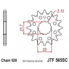 Front sprocket JTF565SC