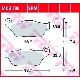 BRAKE PADS TRW MCB786 STANDARD