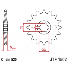 Front sprocket JTF1502