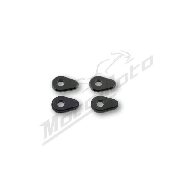 HIGHSIDER Mounting Plates Indy Spacer Black Aluminium for Yamaha 600-1000cc 09-25
