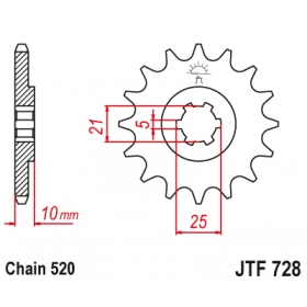 Front sprocket JTF728